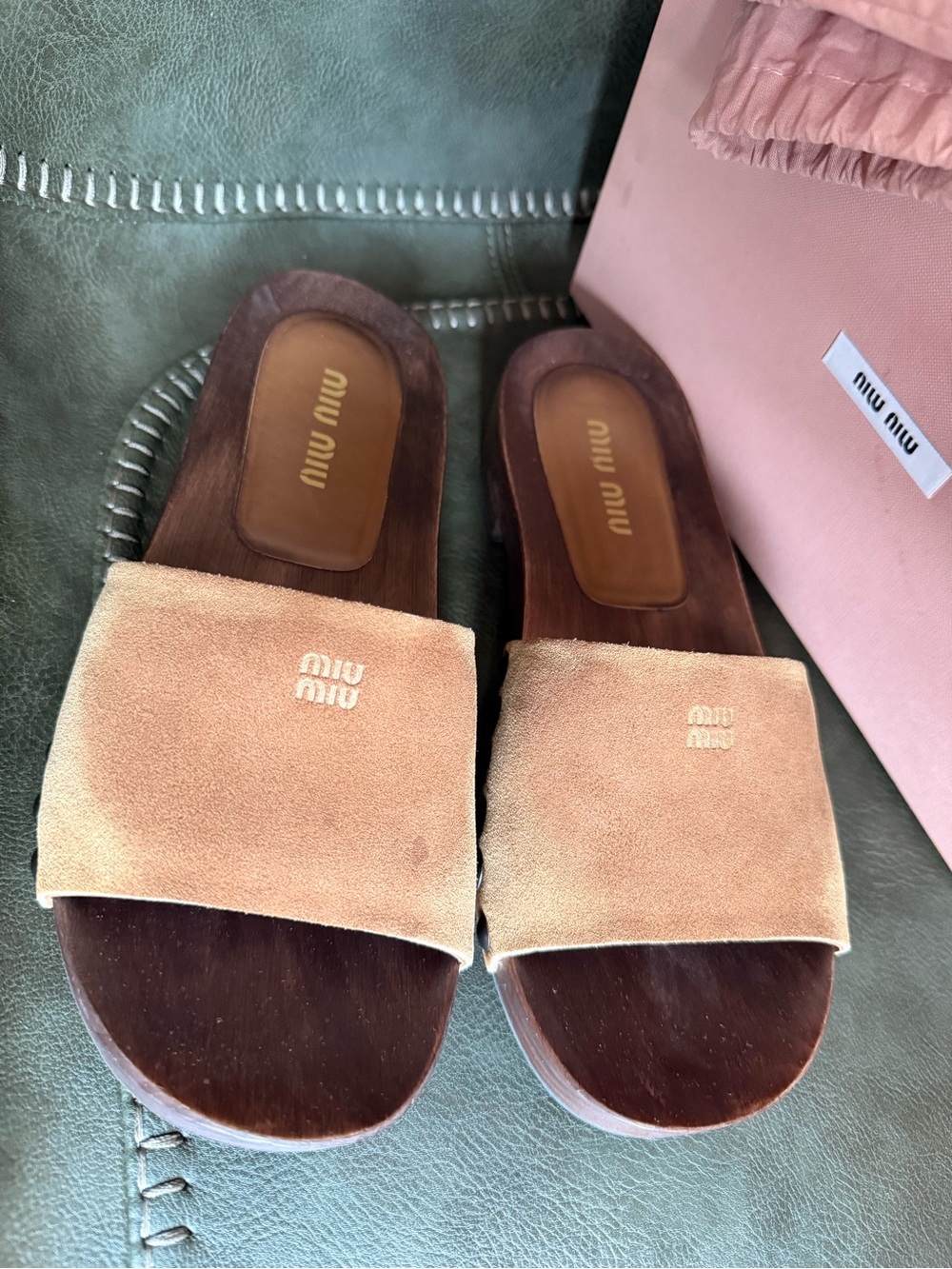 Miu Miu Tan Suede